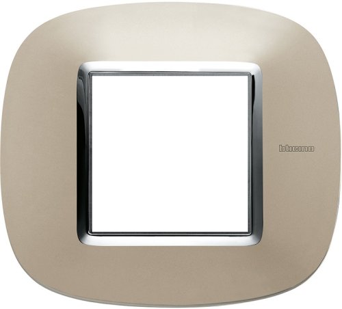 Рамка эллипс Legrand BTicino Аxial Axolute 2 мод Светлый титан  картинка